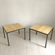Pair of vintage industrial bedside