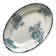 Oval iron earthenware dish "Pavots" Saint Amand A. Lebacqz & M. Bouchart