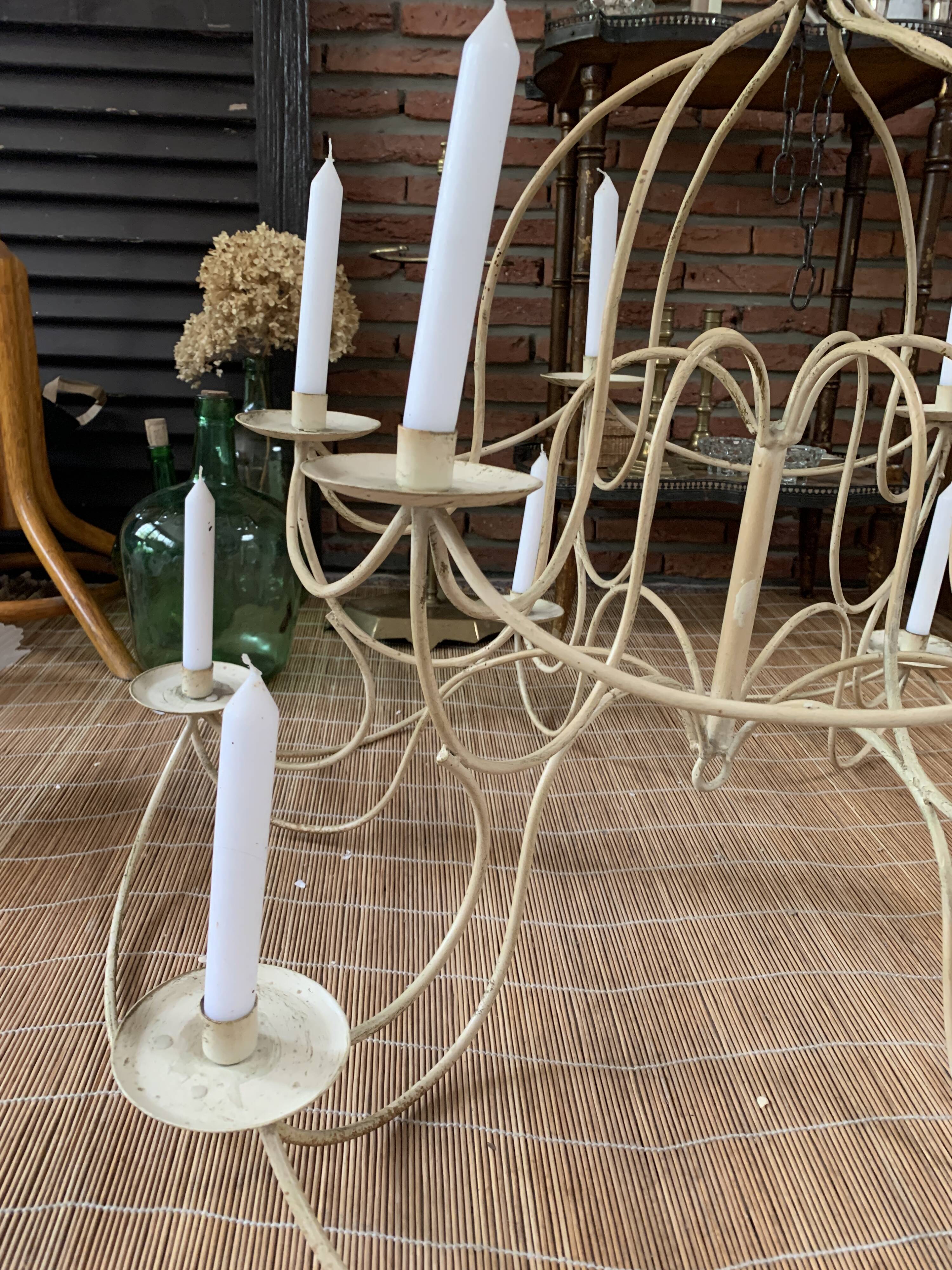 Lustre with real candles