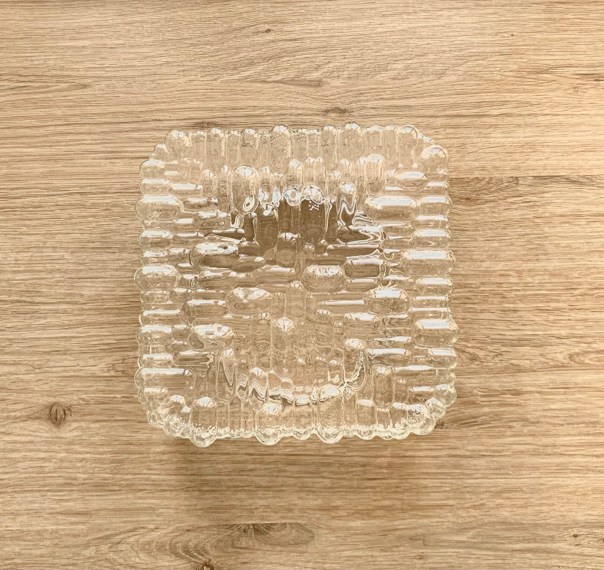 Square glass wall lamp vintage