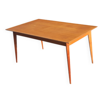 Table vintage chêne doré 1950