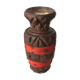 Vase espagnol en bois sculpté et cordage rouge