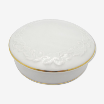 White and gold Sologne porcelain box