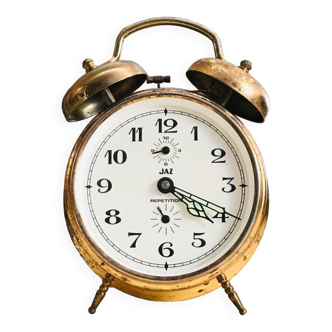 Jaz repeater alarm clock 1982 double copper bells