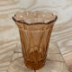 Vase tulipe rose 1950 en verre soufflé
