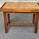 Farmhouse style solid wood and tile kitchen dining table