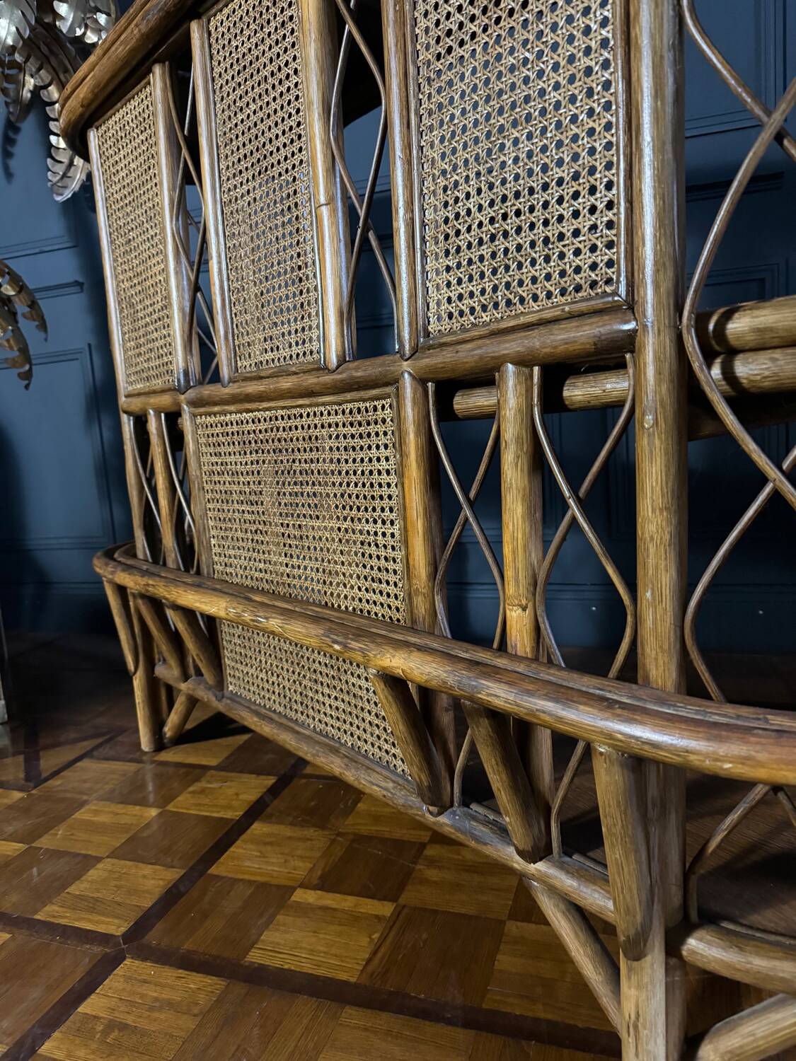 Rattan And Canework Bar From The 1970s - 20th