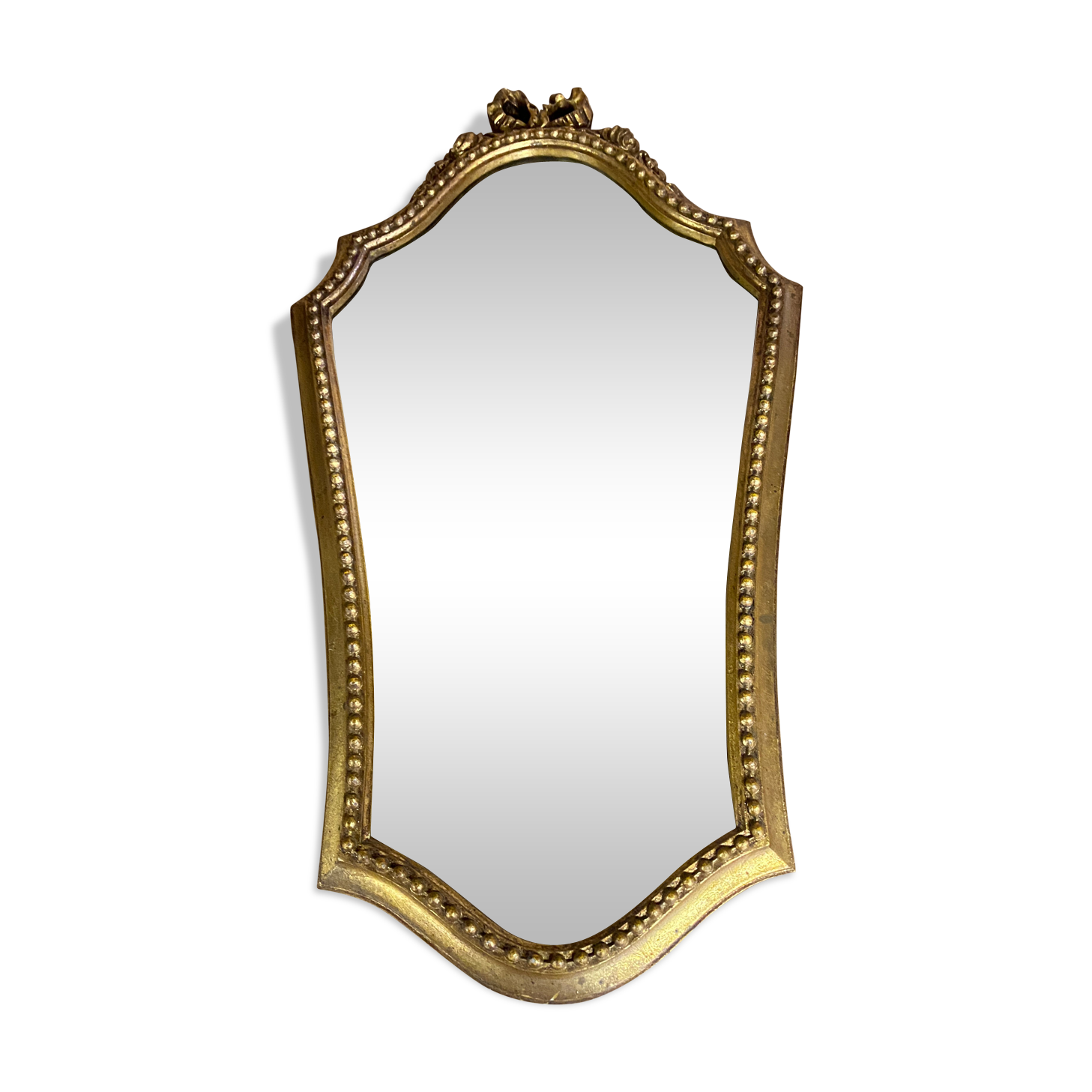 Miroir doré de style Louis XV 30x55cm