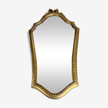 Louis XV-style golden mirror 30x55cm