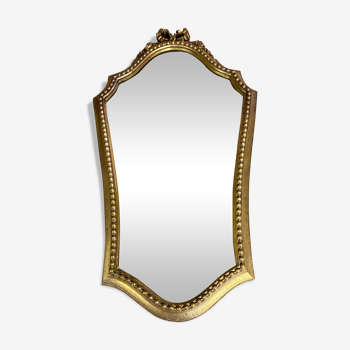 Miroir doré de style Louis XV 30x55cm