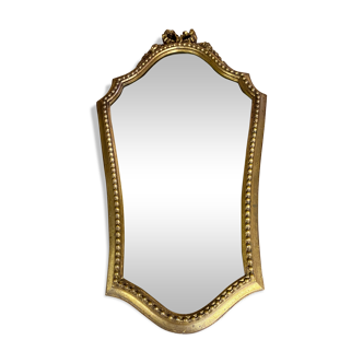 Louis XV-style golden mirror 30x55cm