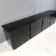 Grand buffet vintage laqué noir, années 70