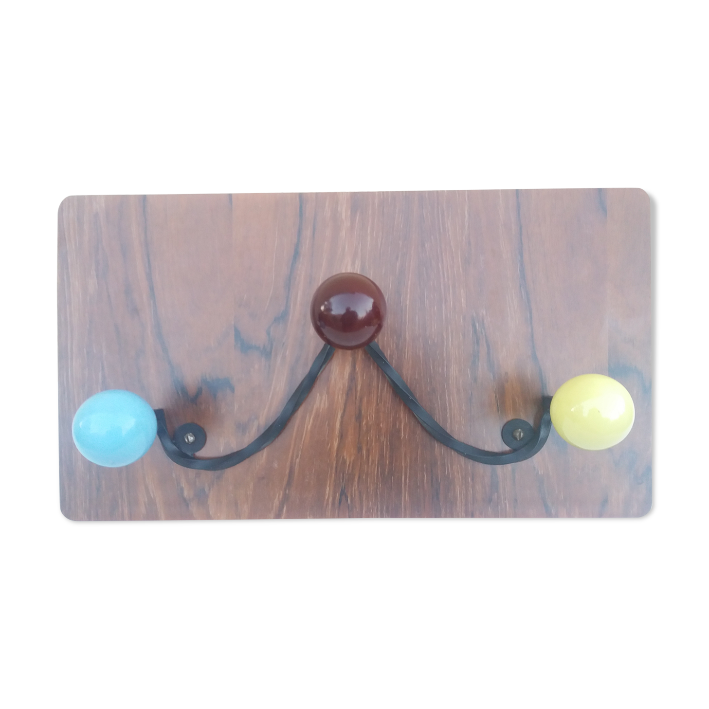 Porte manteau vintage à 3 boules