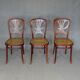 3 chaises Thonet N° 642 de 1910 "rare modéle papillon"