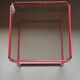 Metal wire and glass cube bedside tables