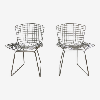 Set of chairs wire Harry Bertoia editions Knoll original 70s