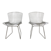 Set of chairs wire Harry Bertoia editions Knoll original 70s