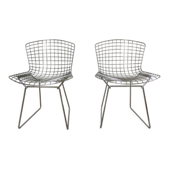 Set of chairs wire Harry Bertoia editions Knoll original 70s