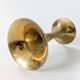 Pair of Midcentury brass candlesticks, flared shape.