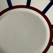 Pair of porcelain cups and cups Béarn HBCM Montereau