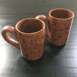 Pair of brutalist mugs