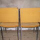 Set of 4 chrome metal chairs and 1970 fabric