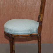 Pair of Carved Golden Wood Accent Chairs