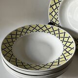 8 soup plates - Faience Badonviller