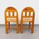Paire de chaises vintage en pin des années 70 80