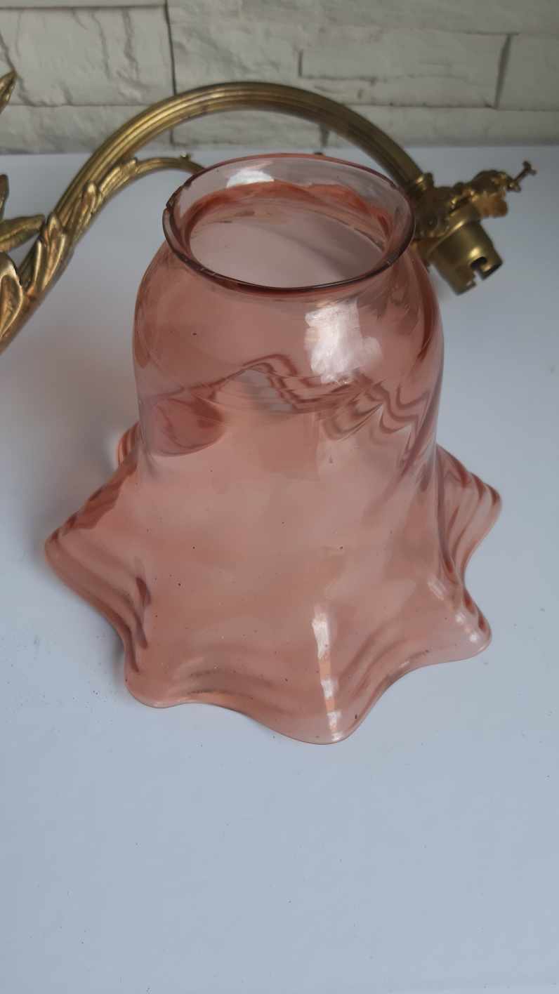 Art deco bronze wall lamp