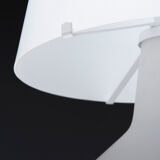 Floor lamp in white opaline glass, 1970's, italy