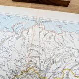 Russian and Chinese Empires, period map, 1887, Authentic.