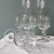 Set of 8 old glasses in Portieux crystal