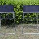 Set of 2 Cantilever style chairs in steel and skai