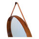 Round teak mirror by Uno and Osten Kristiansson for Luxus Vittsjö, Sweden.