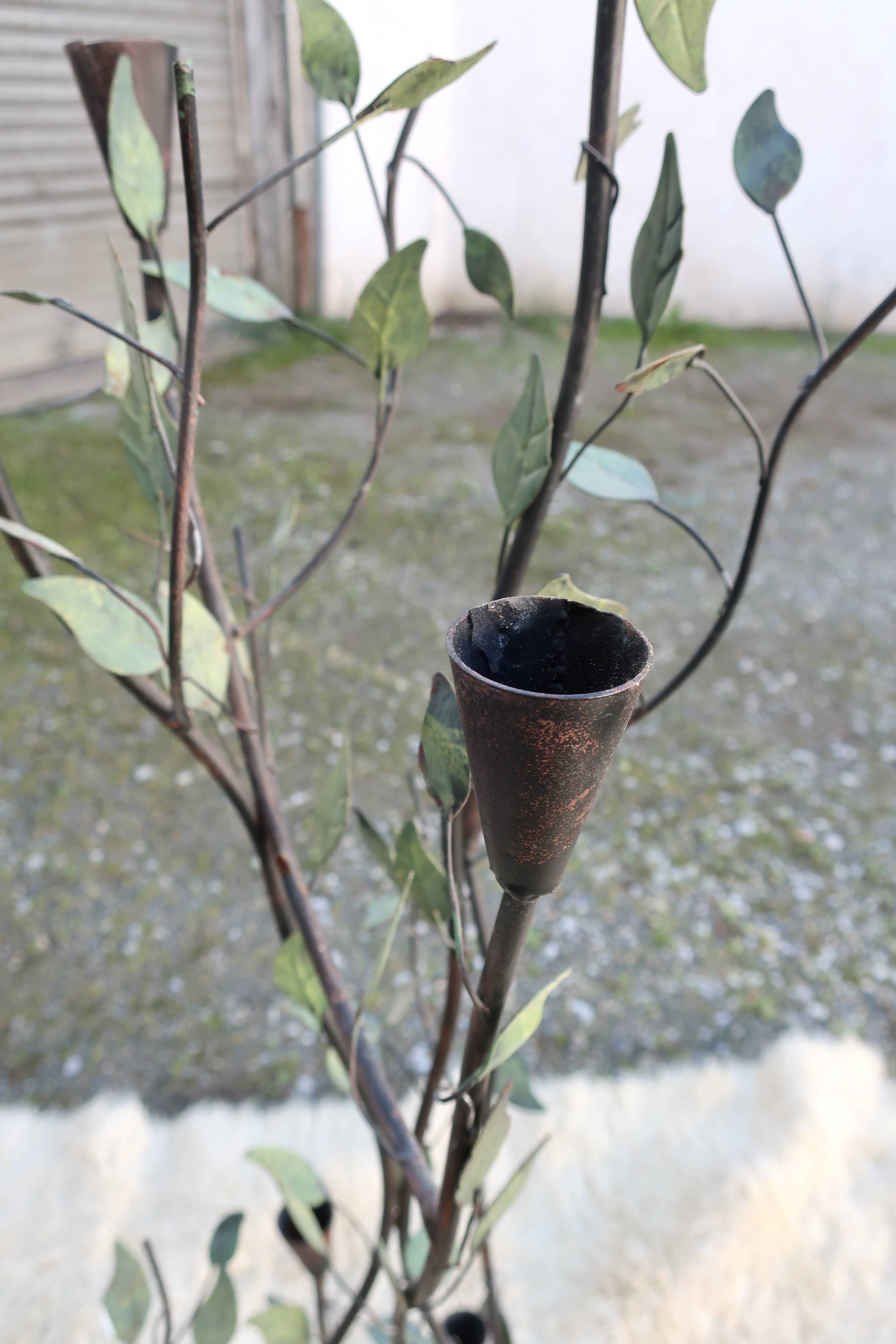 Candle holder, vintage metal chandelier