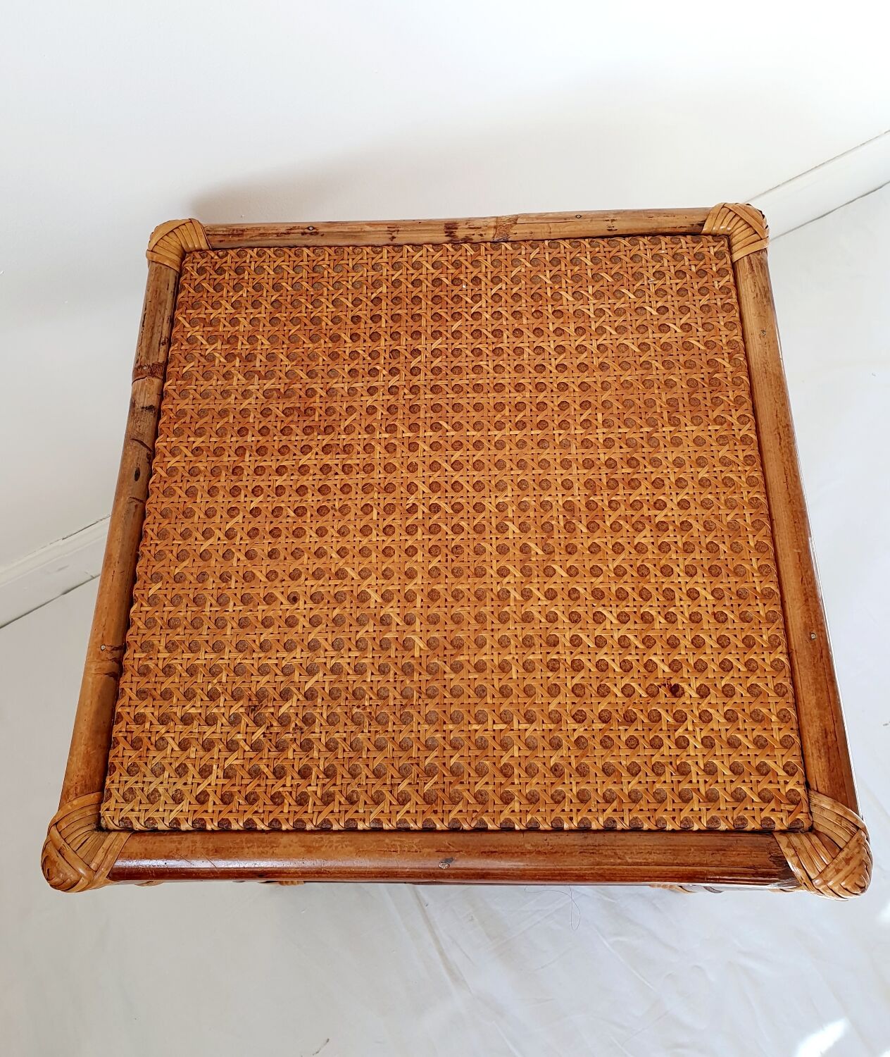Rattan bedside and canning