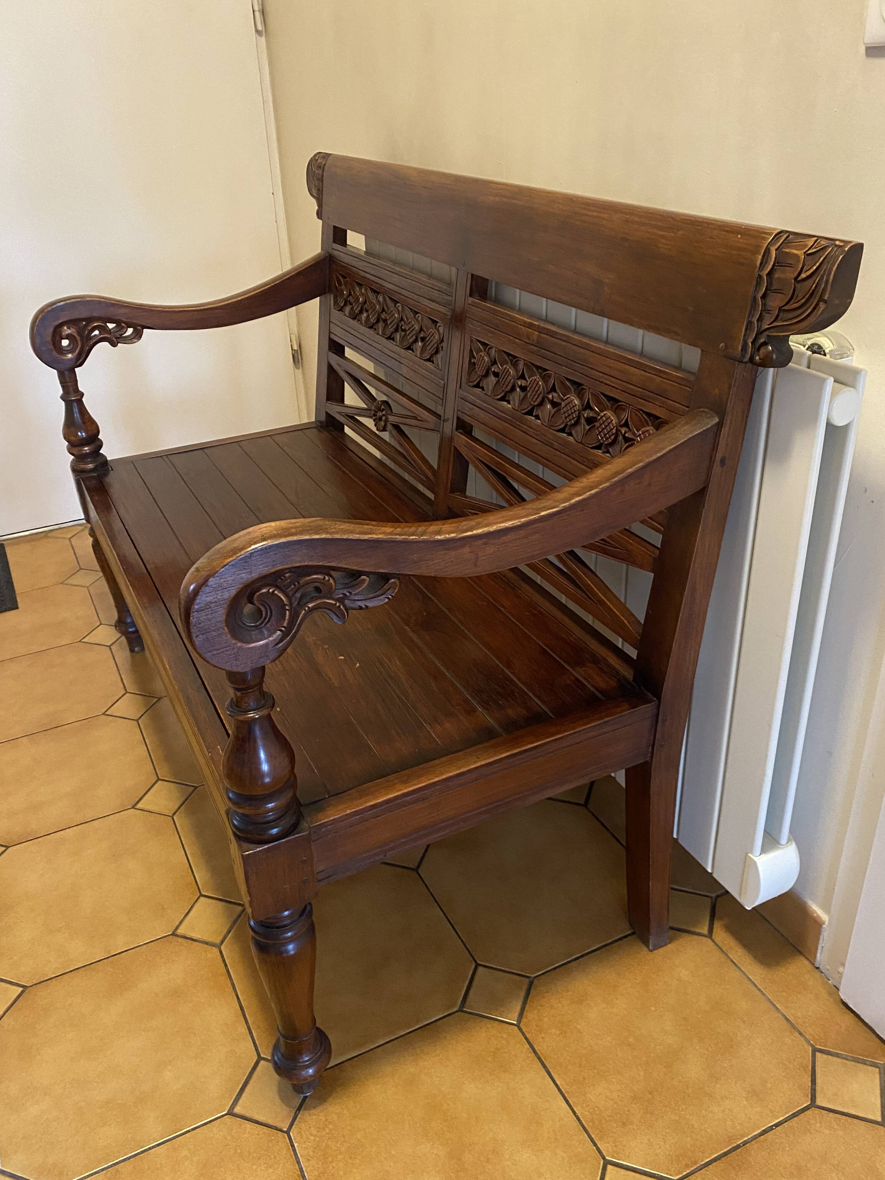 Indonesian wooden bench