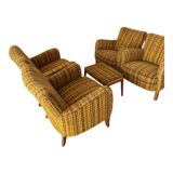 Set of 4 Armchairs with Ottoman by Möbelindustries Oelsa – Rabeneau PS 28,