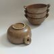 4 stoneware ear bowls