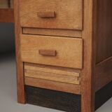 Coiffeuse Art Déco / École de La Haye en chêne. Années 1930