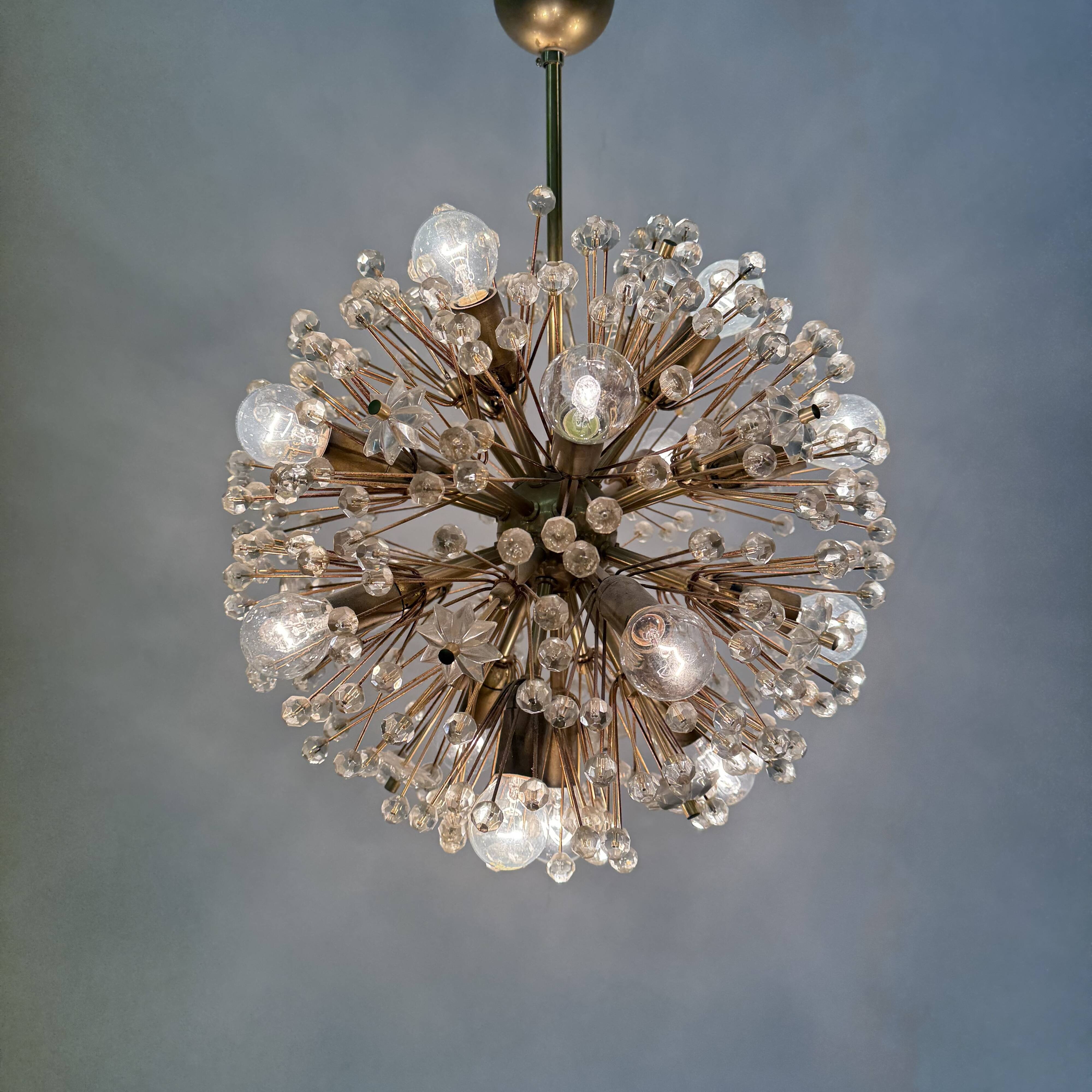 Starburst Brass Chandelier by Emil Stejnar, Austria 1960s