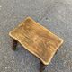 Small vintage low stool made of turned solid wood footrest 1960