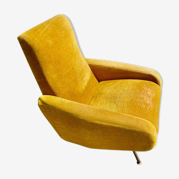 Pierre Guariche fauteuil "Troïka", couleur moutarde, vintage 1950's