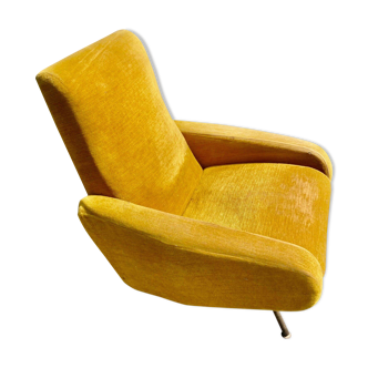 Pierre Guariche "Troïka" armchair, mustard color, vintage 1950's