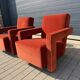 2x Cassina Utrecht chair in terracotta (rust brown) velvet in new condition!