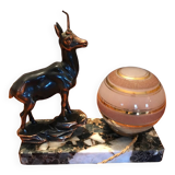 Very pretty art deco chamois table lamp