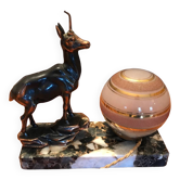 Very pretty art deco chamois table lamp