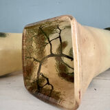 Pair of Legras 1900 enamelled glass vases