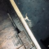 Old patinated painted wooden sideboard